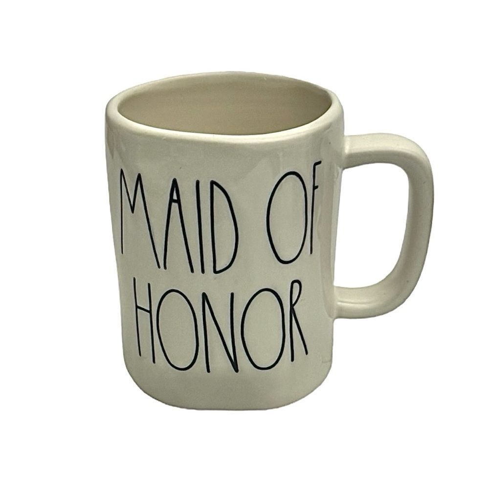 Rae Dunn Artisan Collection Maid of Honor Mug White w/Black Letter FAST Shipping